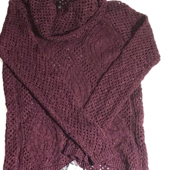 INC  Cowl-Neck Pointelle Sweater PORT - Picture 8 of 8